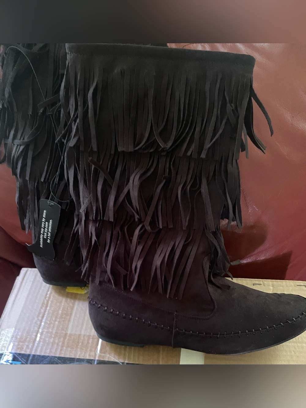 Black Fringe Boots 11m